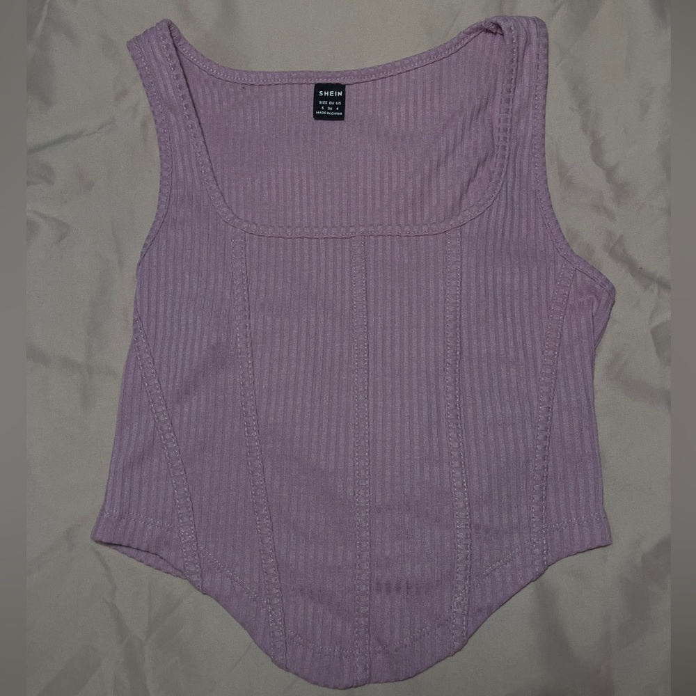 SHIEN Lilac Crop tank top